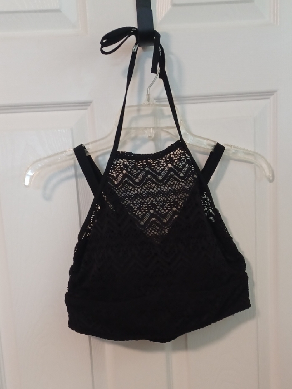Torrid Crochet Front Halter Cross Strap Swim Top Sz 0